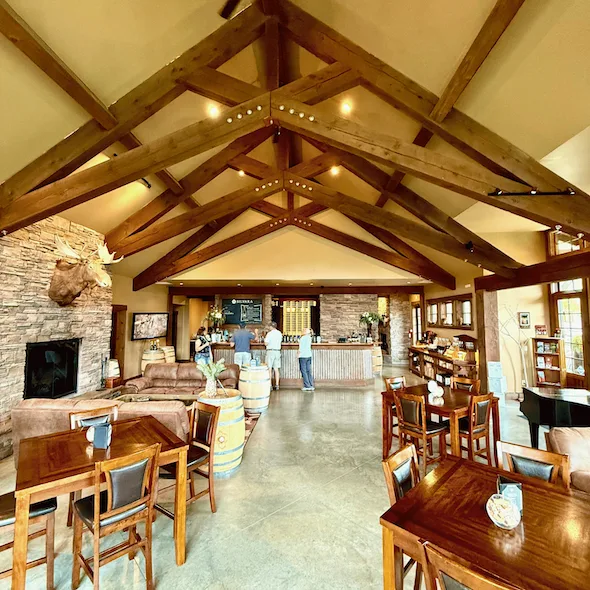 Inside of Silvara Cellars Winery for wine tasting in Leavenworth, WA
