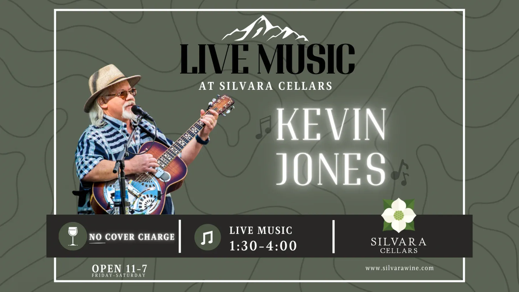 Kevin Jones playing live at Silvara Cellars
