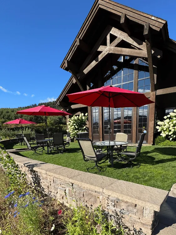 Winery on the hill above highway 2 as seen from the valley below